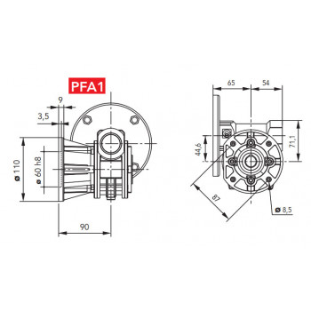 04FA - D=110/87/60mm - b=90mm - Felfogató perem