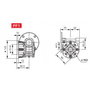 05F - D=125/90/70mm - b=85,5mm - Felfogató perem