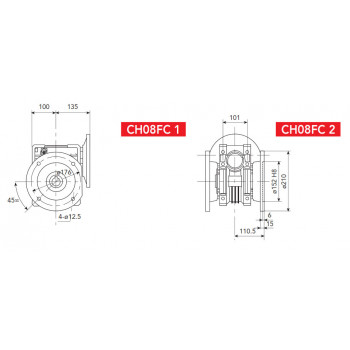 08FC - CHO82/83 FB - D=210/176/152mm - b=110,5mm - Felfogató perem