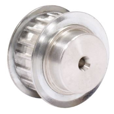 21 CT5 Z=24 1F osztás 5mm b=10mm szíjhoz - Peremes - Agyas - Anyag: Alumínium 21 CT5 Z=24 1F osztás 5mm b=10mm szíjhoz - Peremes - Agyas - Anyag: Alumínium