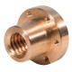 Bronz peremes anya furatokkal Tr12x3 balmenetes - D28xL35 Bronz peremes anya furatokkal Tr12x3 balmenetes - D28xL35