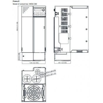 Kábelvezeto tálca - MS300 / MH300  E méretu frekiváltóhoz (Frame E)