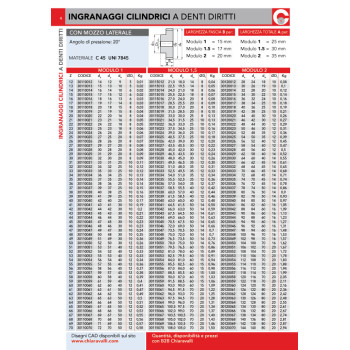 M1,5 Z=12 d=8mm előfurattal - Anyag: C45