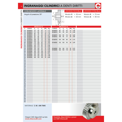 M5 Z=26 d=25mm előfurattal - Anyag: C45 M5 Z=26 d=25mm előfurattal - Anyag: C45